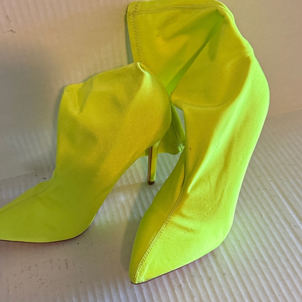 Neon Yellow Women's Stiletto Boots